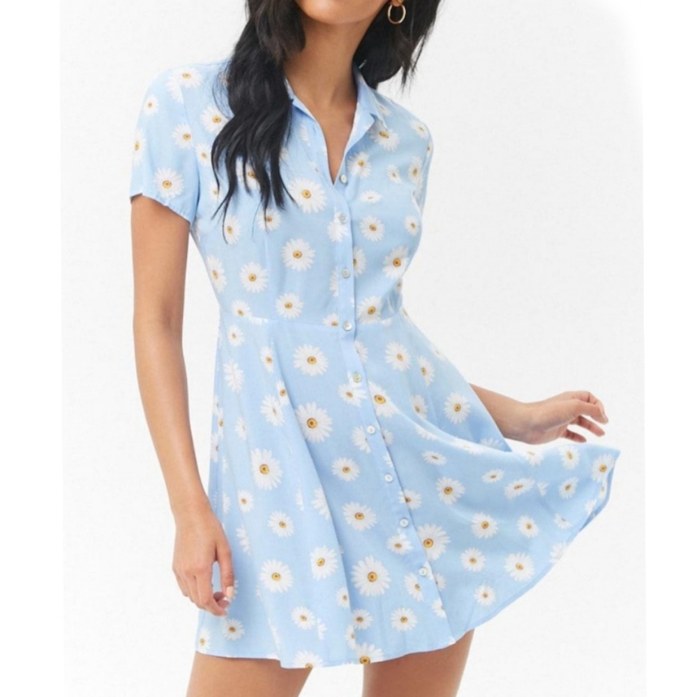 Forever 21 blue daisy dress
